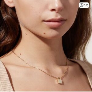 Ana Luisa Gold Padlock Key Necklace